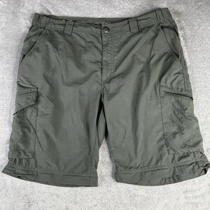 Columbia Omni-Shade Shorts Mens 36 Green Convertible Outdoor Hiking